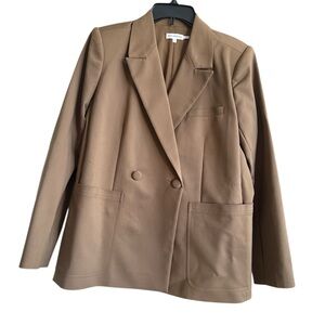 Brown Double-Breasted Women's Blazer and pants set, size 1